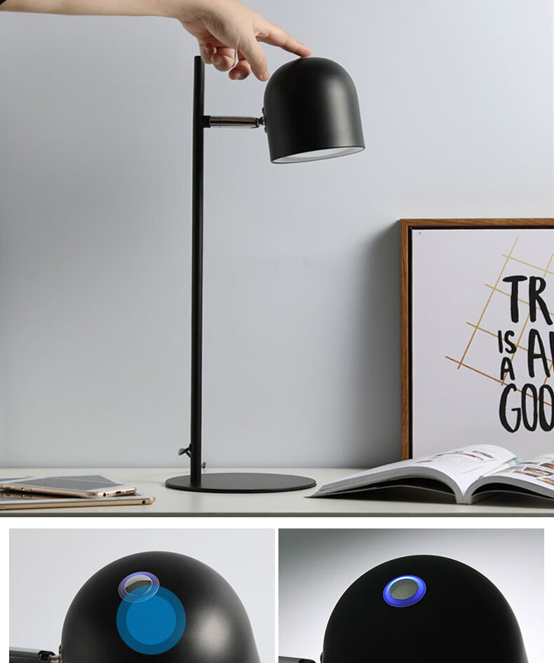 视贝led台灯学习台灯无蓝光无频闪爱护儿童学生爱眼小清新触控调光