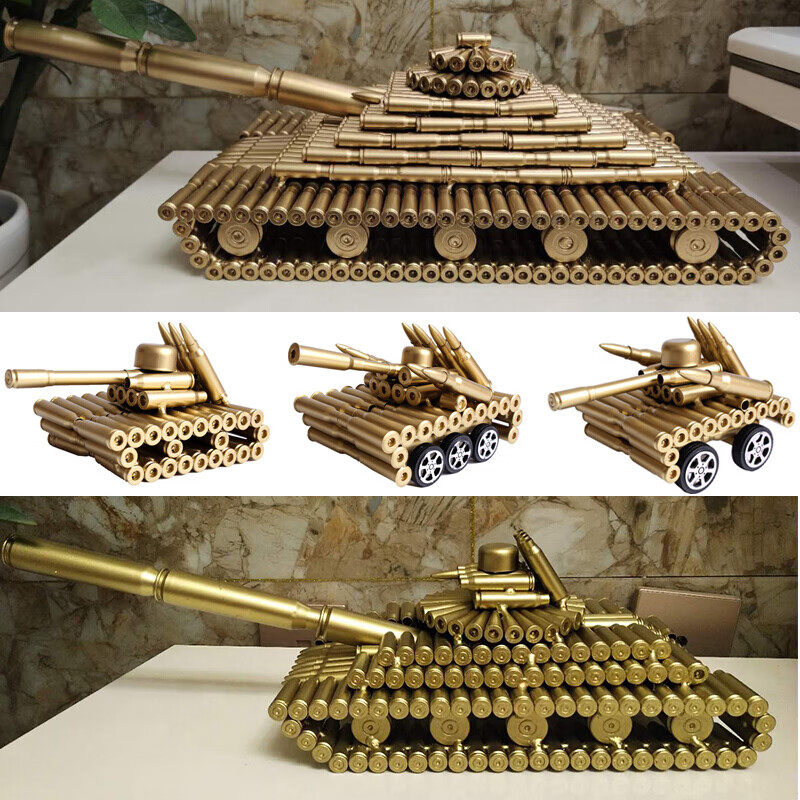 炮弹壳工艺品创意95壳工艺品坦克模型笔筒飞机摆件退伍军人纪念品生日