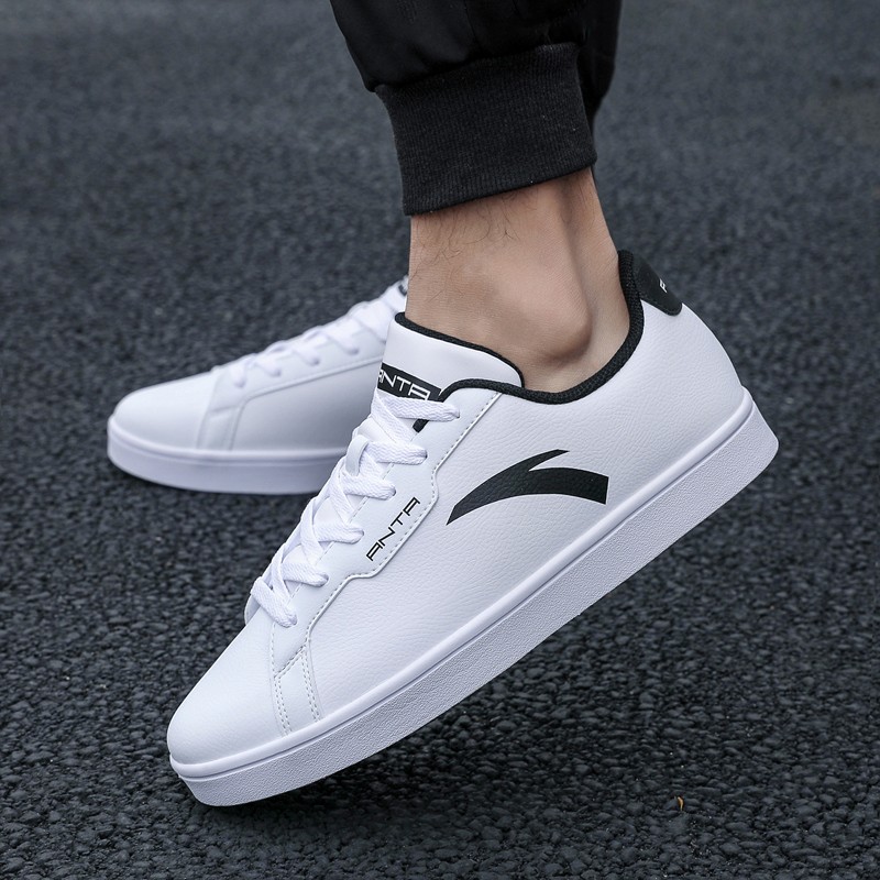 安踏男鞋板鞋男2022春夏季新款男士透气低帮平底休闲鞋潮滑板鞋子男