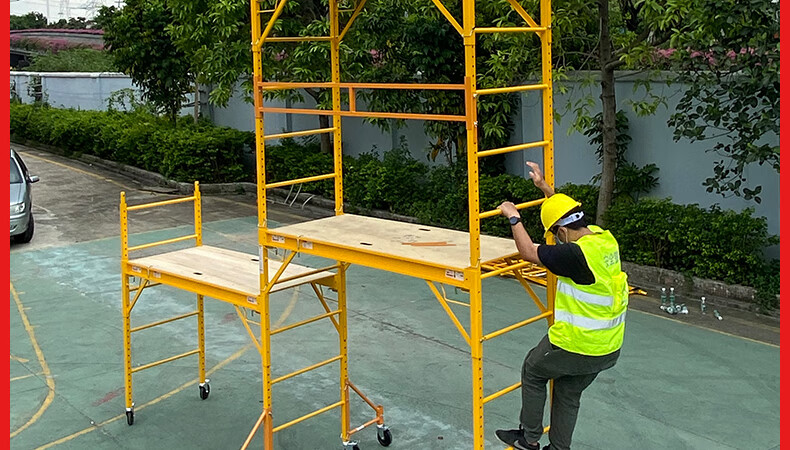 移动铁脚手架厂家直销折叠升降平台活动建筑工程装修架子多功能组合