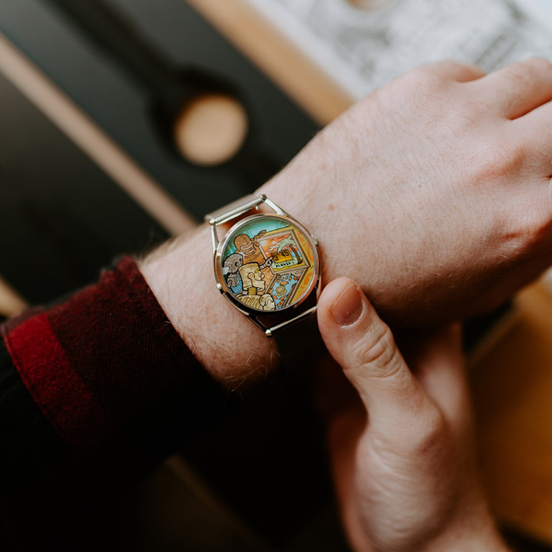 海外官网mrjones创意手表watches无所事事的下午游泳池男女情侣腕表