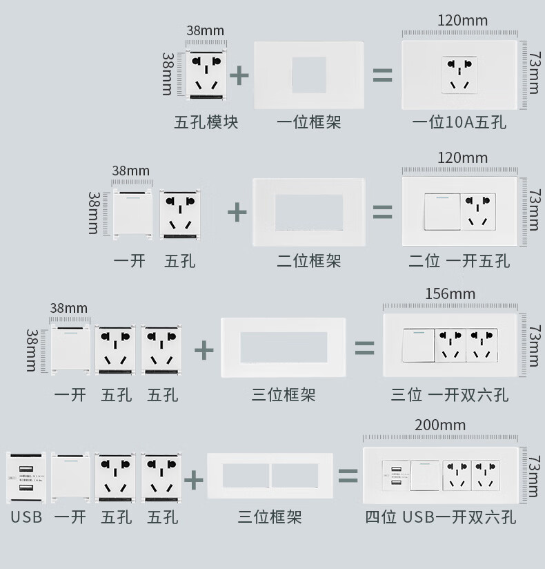 插座类型 86 118 120图片