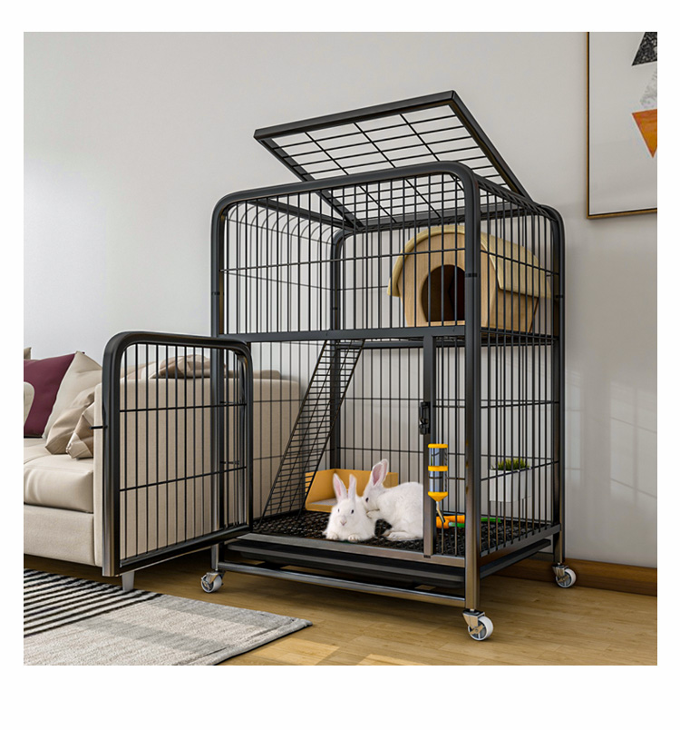 梦雷宠兔子笼子室内专用超大号自由空间家用大号新式兔笼保暖屋自动清