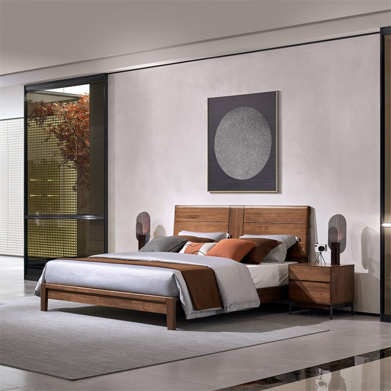 南洋胡氏 品致系列ye630实木床1.5/1.