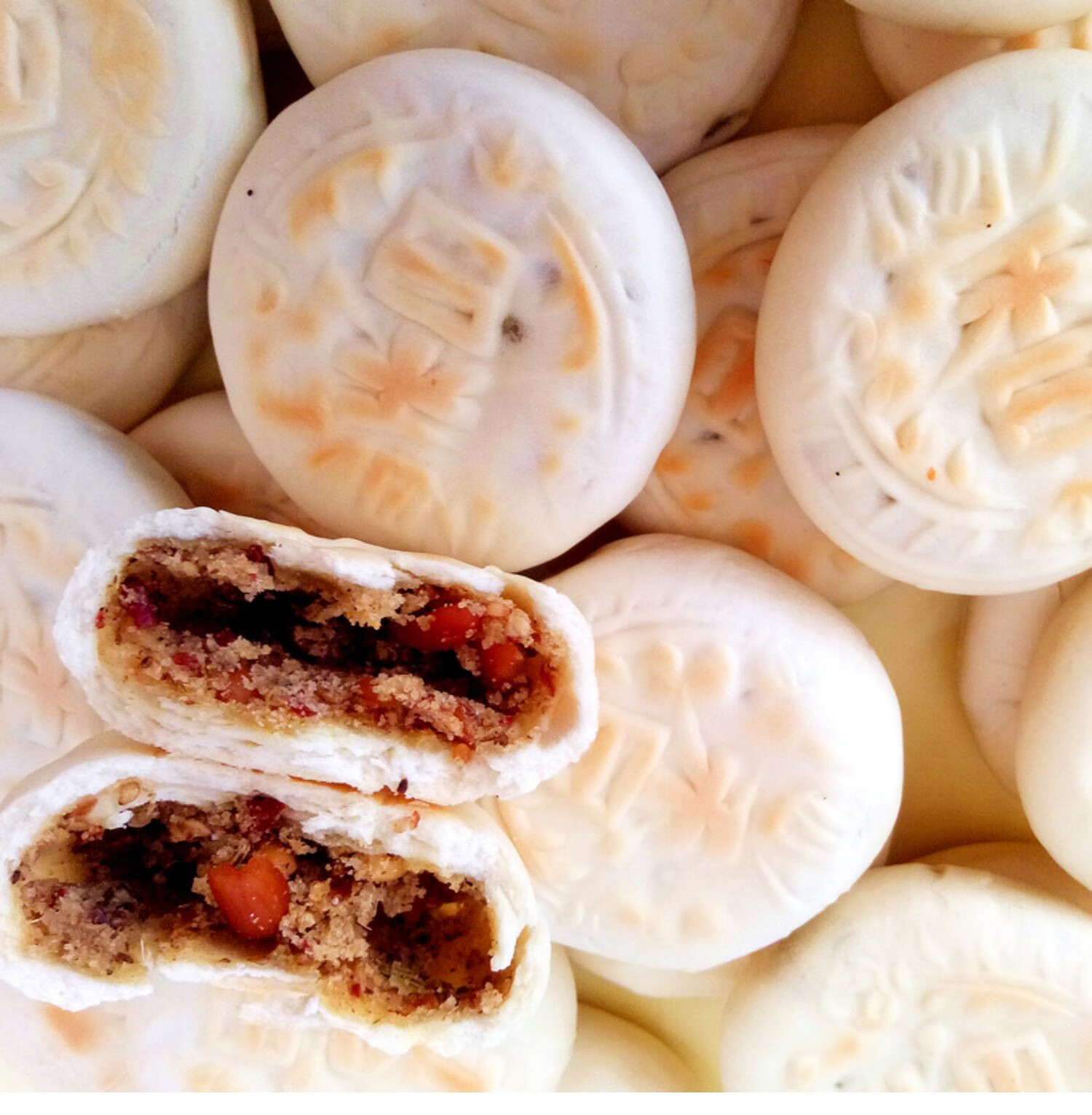 陕西大荔特产杨大夹心饼旦旦饼五仁小飞饼馅饼糕点心石子馍饦饦馍