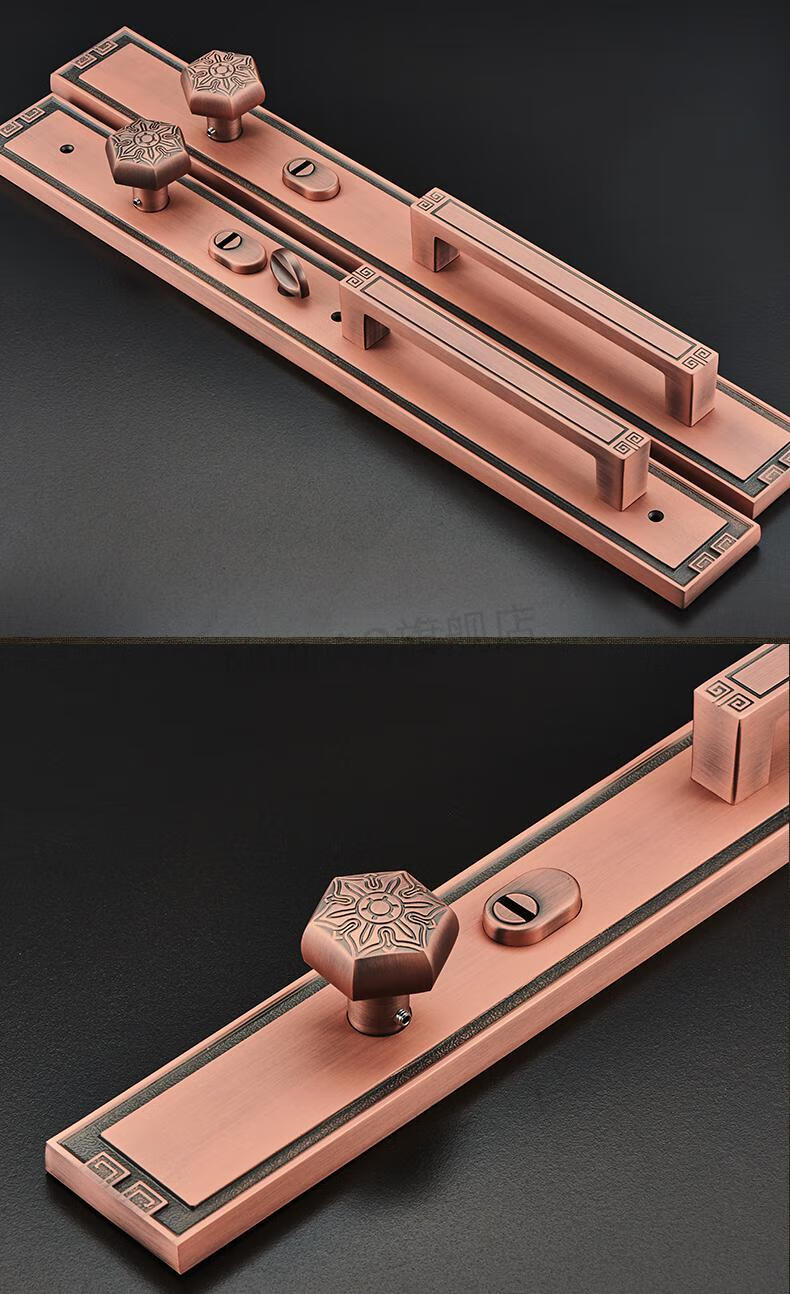 新中式别墅双开大门锁 格林美域双开大门锁别墅对开大门锁新中式门锁