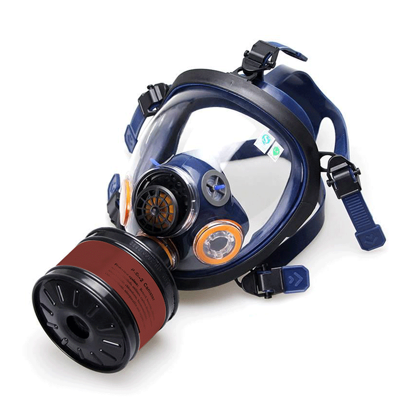 活性炭面具全面罩防氨气氯气苯一氧化碳硫化氢全封闭全脸头罩 面具全