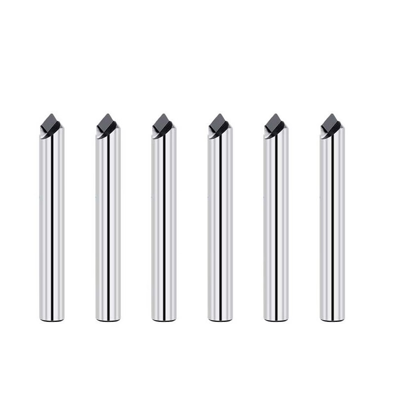 pcd金刚石立铣刀铜铝石墨专用钻石铣刀单刃双刃球刀高光镜面倒角 d2*4