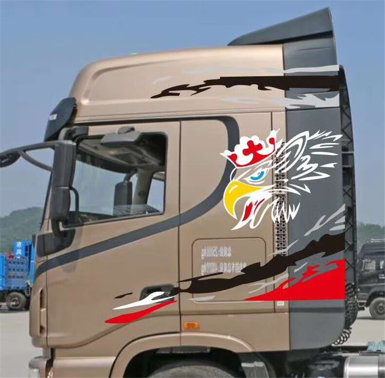 大货车车贴斯堪尼亚狮身鹰面兽鹰头老鹰神鹰展翅贴画 凤凰鹰头反光车