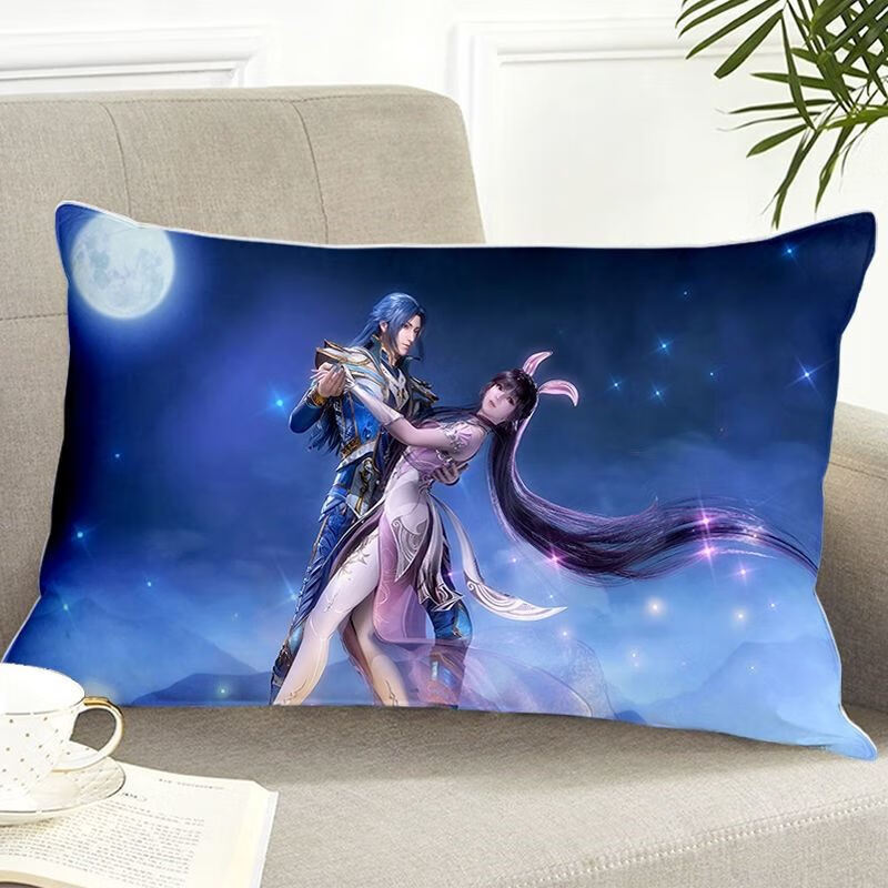 斗罗大陆2抱枕两用动画方形含芯比比东枕头套被子斗罗大陆2周边抱枕