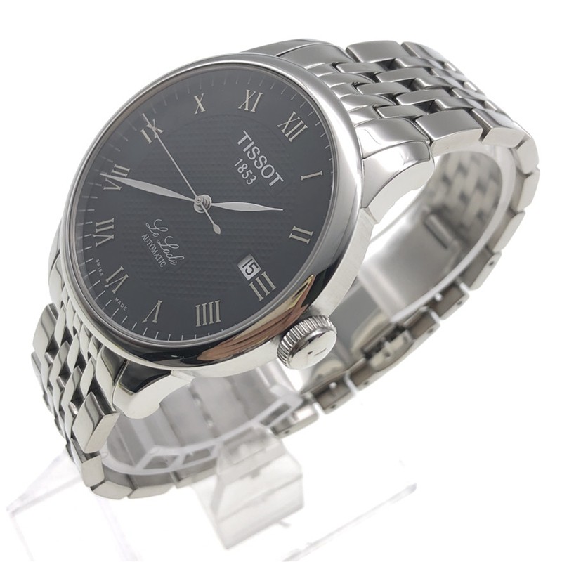 天梭 tissot 经典力洛克系列 自动机械男士手表 瑞士手表 白盘钢带t