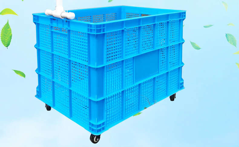 带拉杆滑轮塑料框带轮子周转箱有盖子加厚服装筐快递小推车物料盖