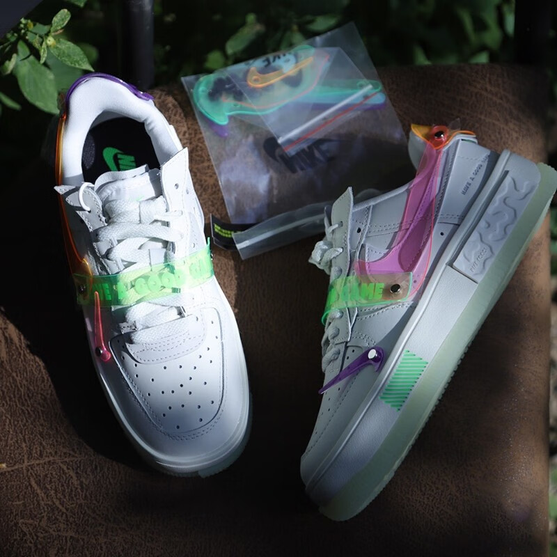nikeaf1耐克男鞋女鞋空军一号airforce1炫彩镭射电玩像素夜光运动板鞋