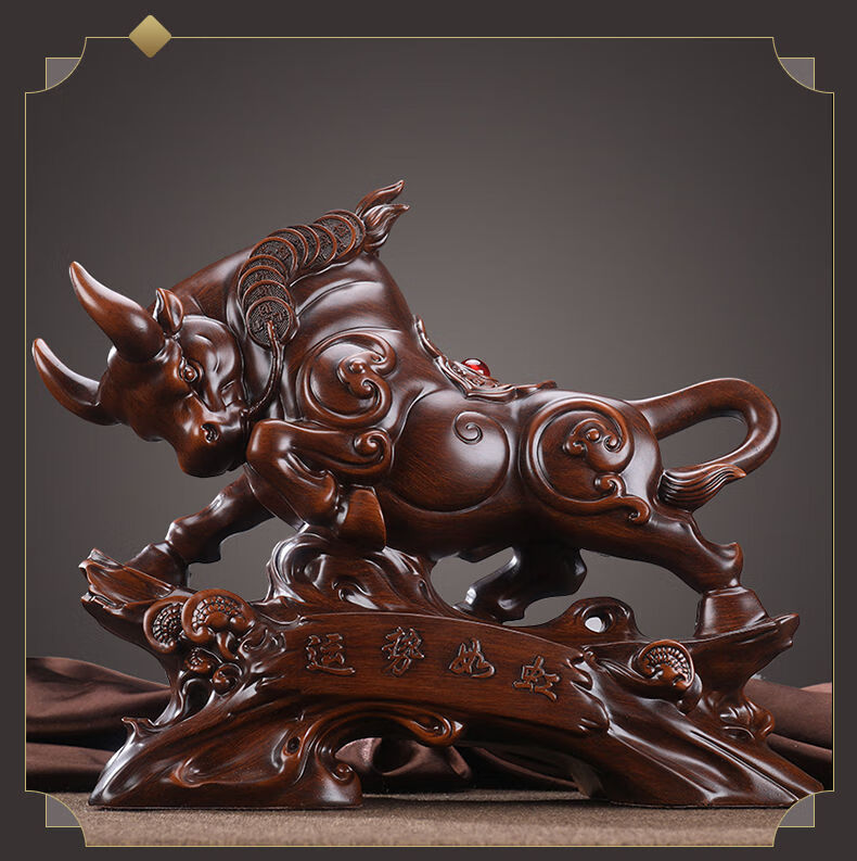 牛摆件高档大件牛气冲天客厅装饰品办公室金牛桌面风水牛年送礼品