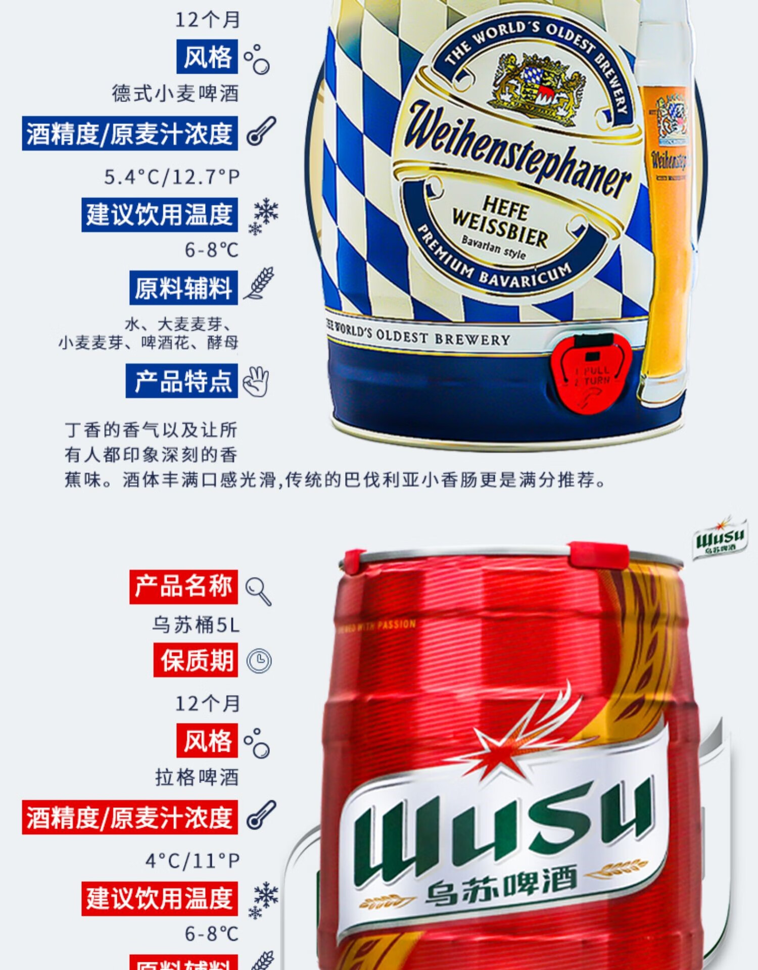 5l桶装进口维森唯森白保拉纳柏龙铁金刚浅粉象沃斯坦桶hb啤酒 紫色