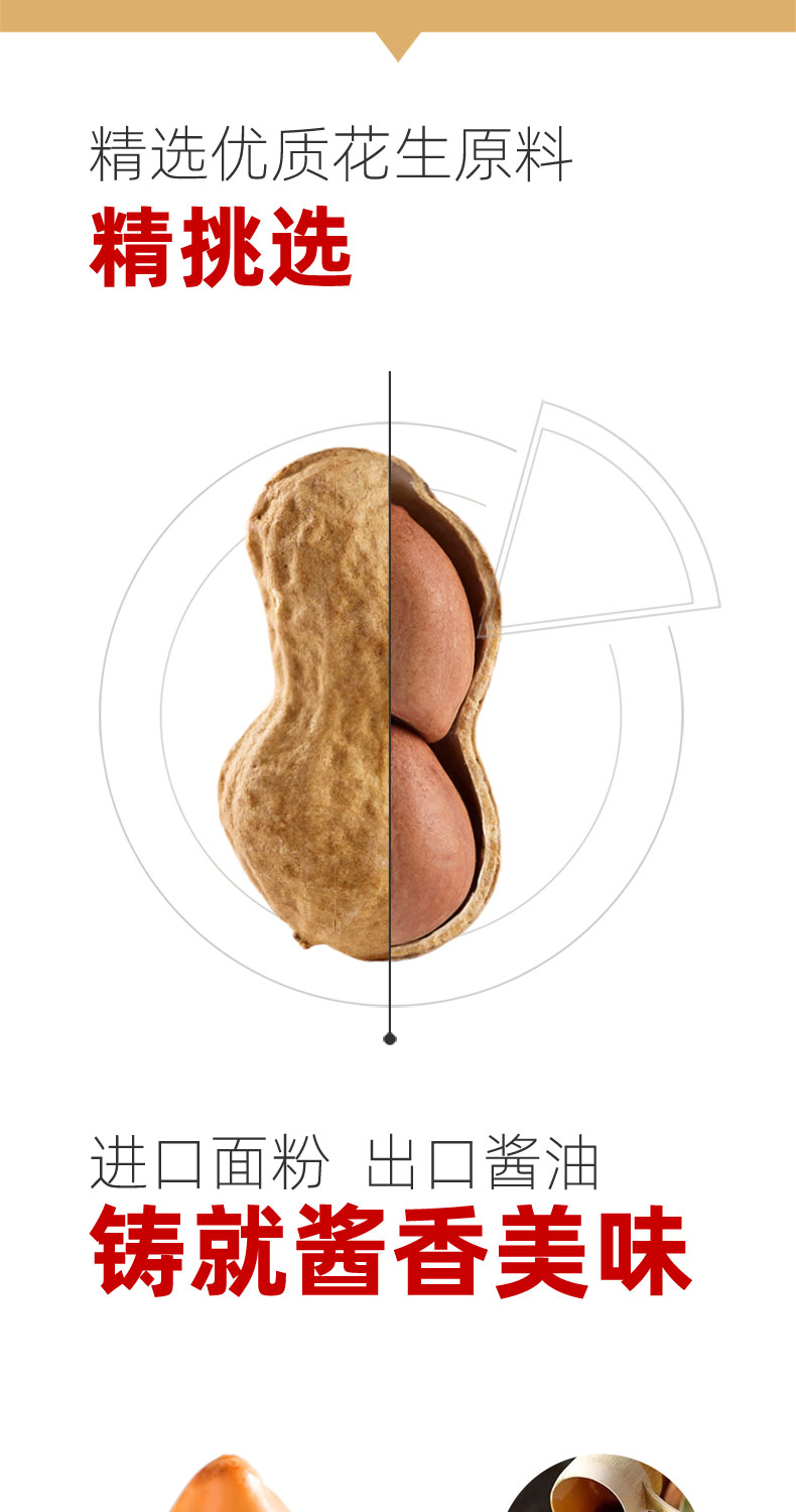 薛记炒货 鱼皮花生 520g*2罐 图5