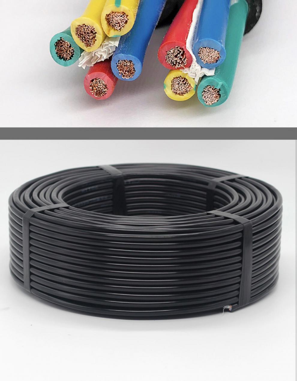 国标纯铜zr-rvv/vvr软芯护套电线3芯4芯5芯16/25/35平方软电线 4芯(3