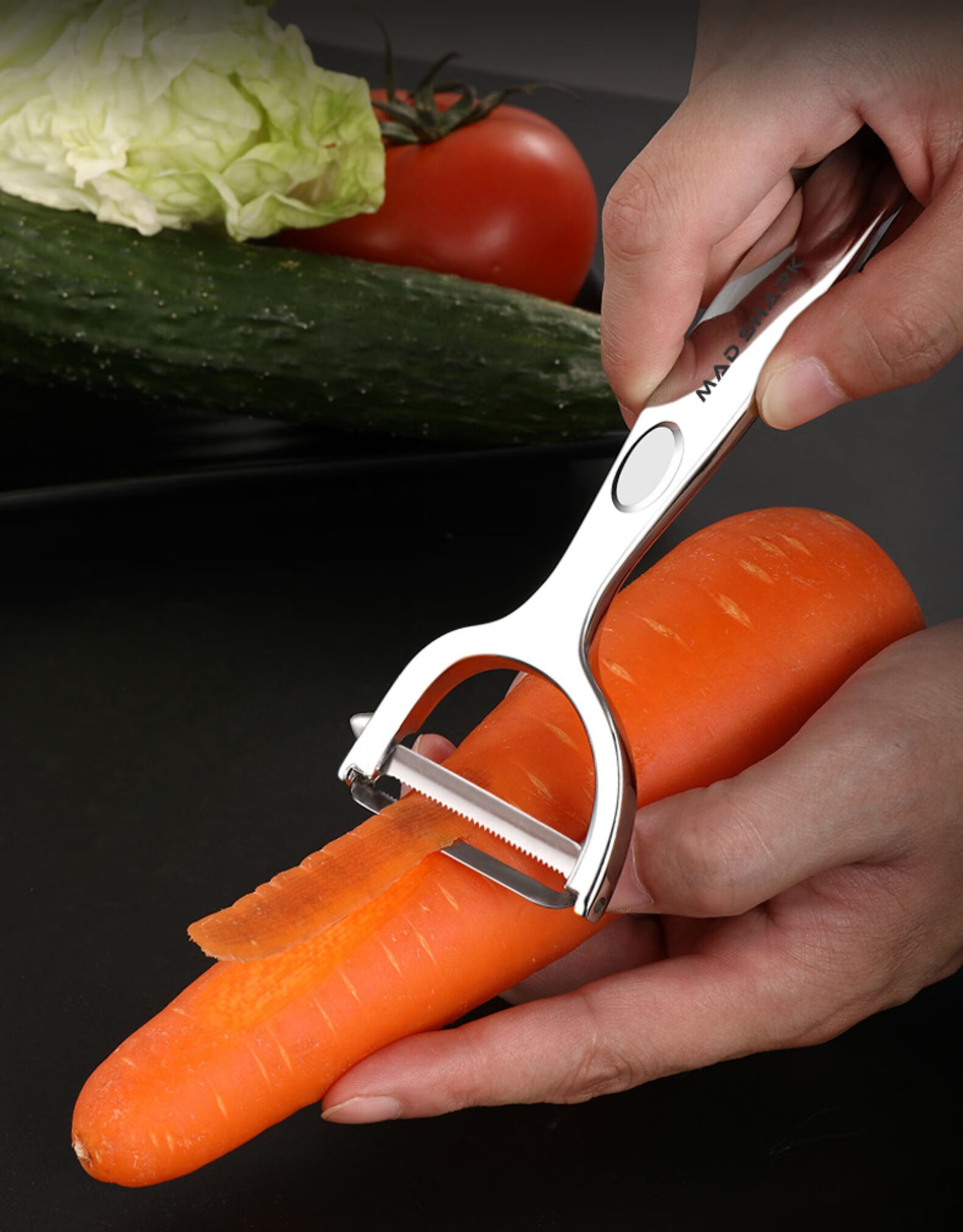 德国艾姆希(amx)狂鲨削皮神器家用刮皮刀多功能水果土豆瓜刨不锈钢打