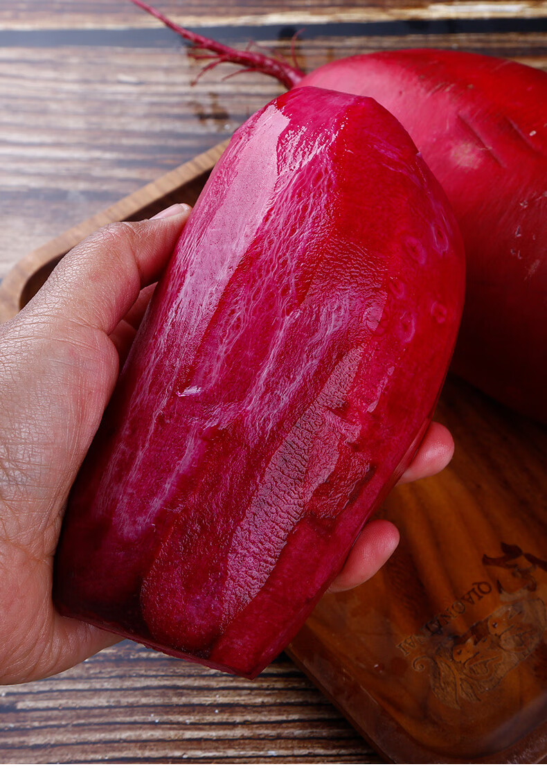 新鲜脆嫩红心紫美人甜脆多汁凤梨萝卜当季生吃蔬菜紫水果罗卜过年送人