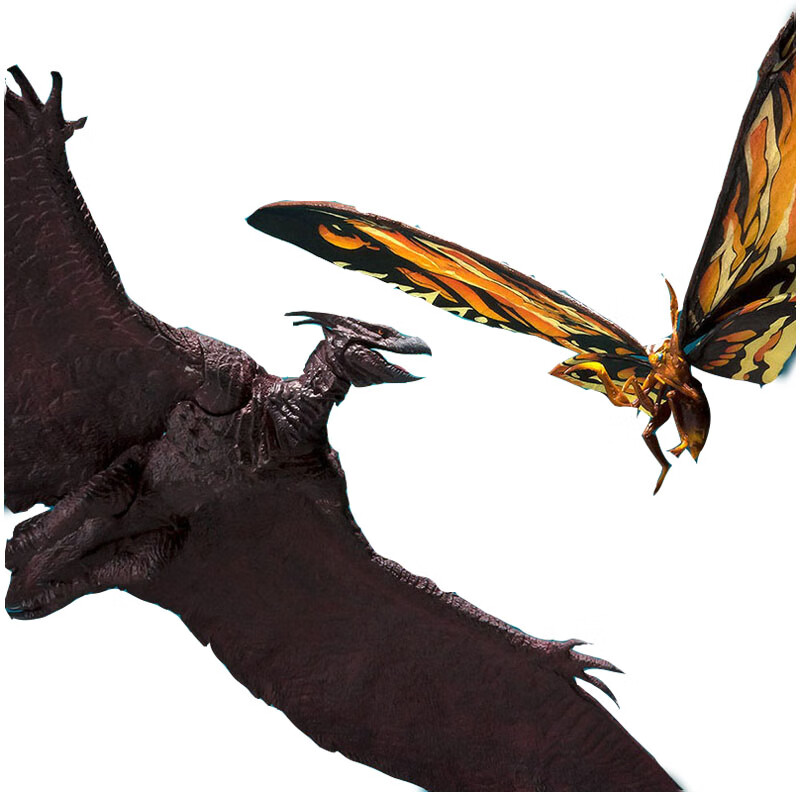 国产哥斯拉手办魂限定怪兽魔斯拉&拉顿2019电影套装模型玩具 黑色