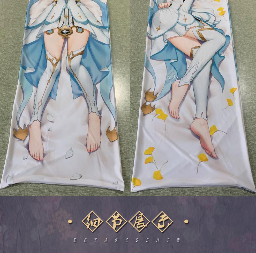 2022新款【萌猫原创】原神同人旅行者莹刻晴可莉等身抱枕靠枕枕套含芯