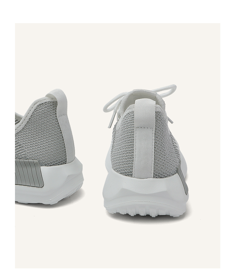 索兰女鞋2022春季时尚潮流飞织网面运动圆头厚底休闲鞋22ax15224黑色