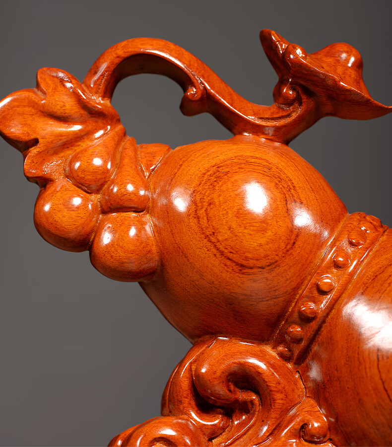 曹堂花梨木雕刻福禄葫芦摆件如意吉祥实木客厅工艺品装饰乔迁新居礼品