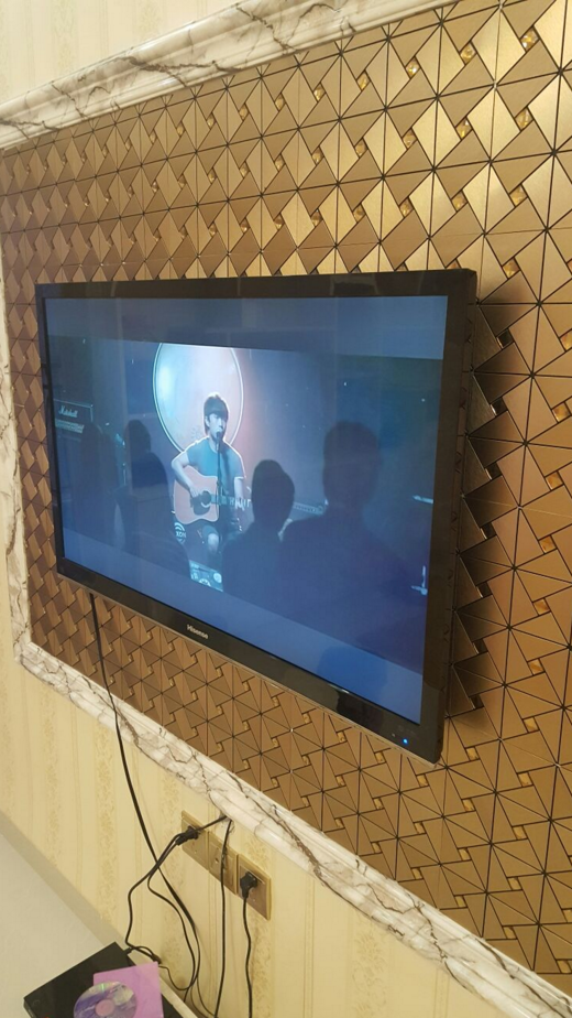 多普洛自贴马赛克金属铝塑板电视背景墙吧台玄关ktv快递 风车蓝拉丝