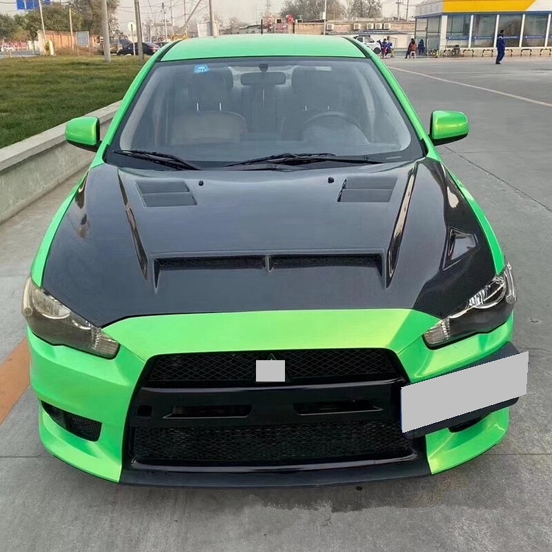 三菱翼神改装evo大包围翼翼evo前杠铲机盖外观gtr侧裙后杠大尾翼配件