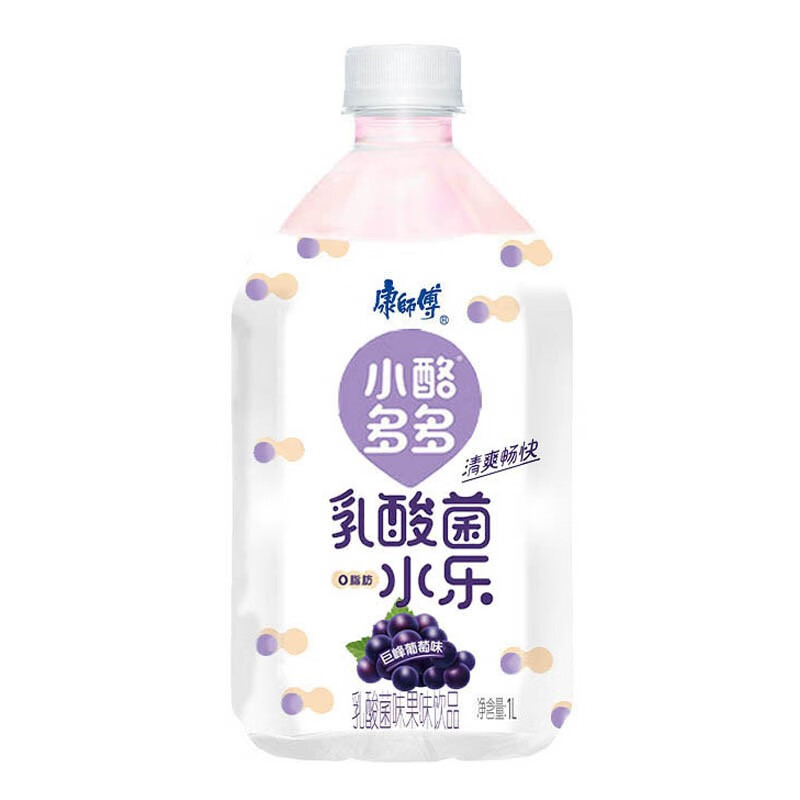 康师傅小酪多多巨峰葡萄乳酸菌味果味饮料1l瓶装夏季休闲聚会节日饮品