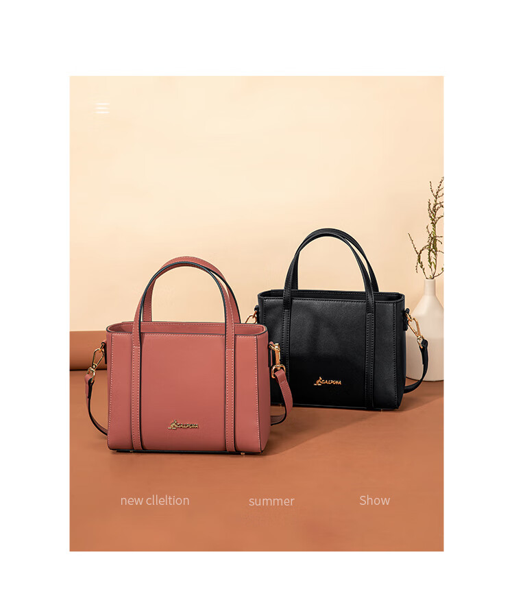袋鼠(lalpina)手提包女柔软牛皮logo五金单肩包女斜挎包女女包女士
