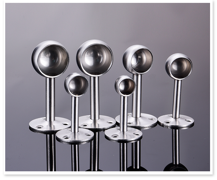 毛巾杆支架座不锈钢管法兰座衣柜晾衣杆底座圆管座托吊座固定配件Φ16