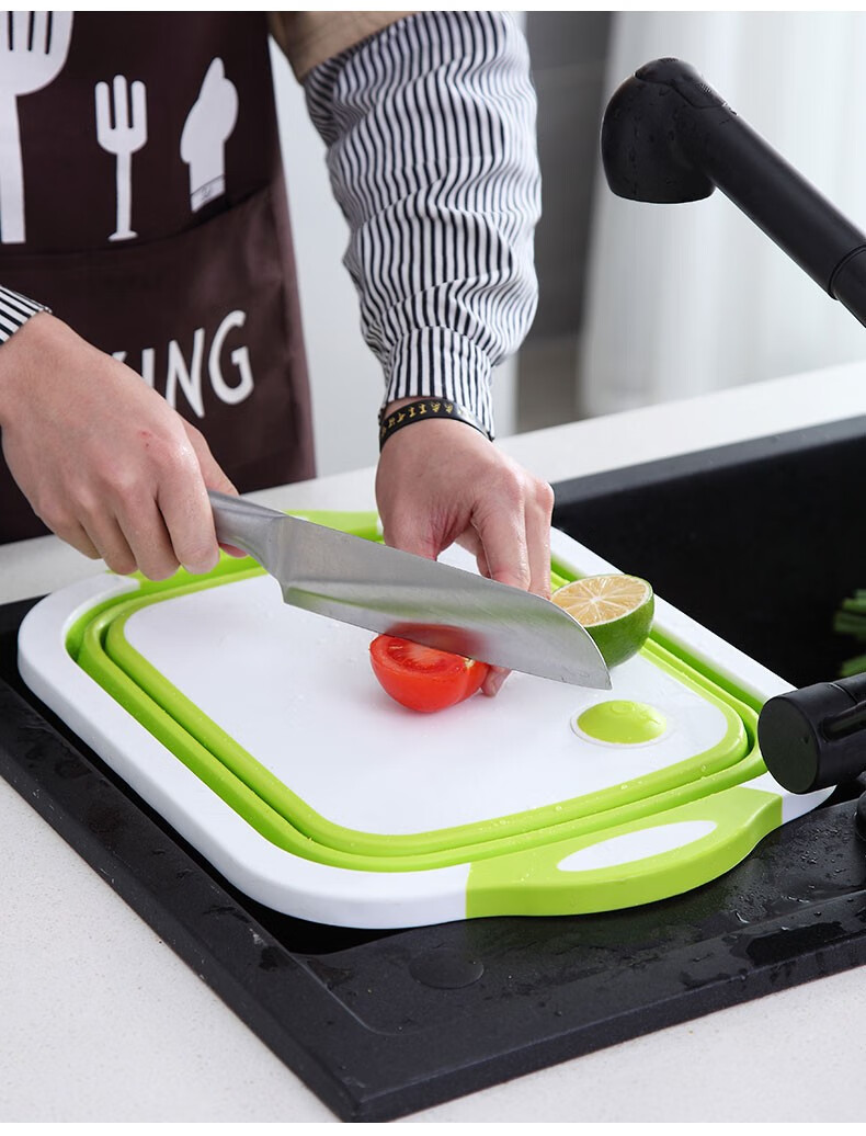 yijiashi多功能折叠切菜板砧板粘板塑料辅食擀面板小占板案板旅行便携