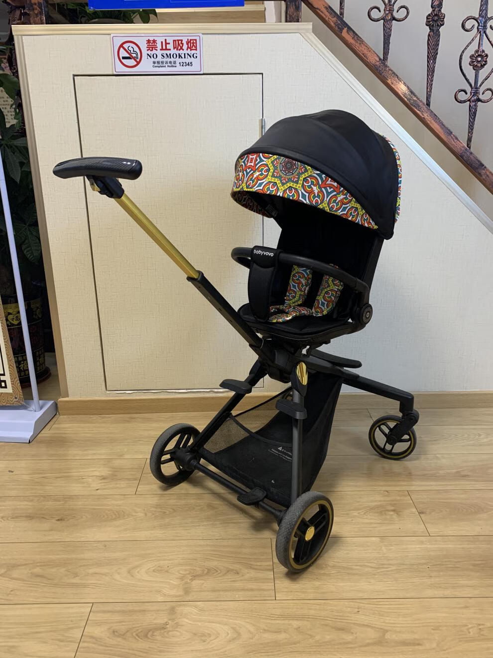 babyvovo婴儿推车溜娃神器可坐可躺睡双向婴儿手推车轻便折叠高景观遛