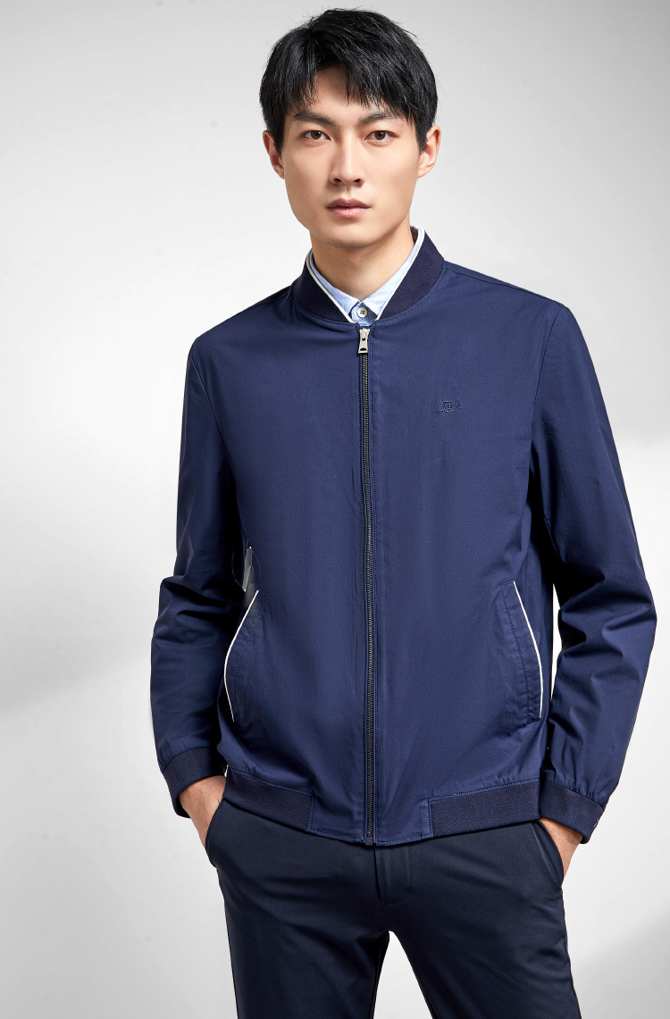 hla海澜之家棒球领舒适夹克2020春季新品休闲时尚外套男hwjad1q076a