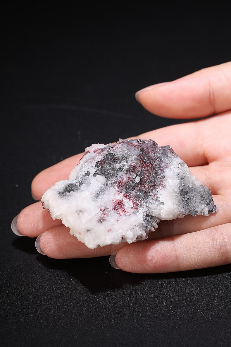 辰世原矿朱砂晶体矿标四收藏级辰砂石水晶工艺品玄关办公室装饰送礼