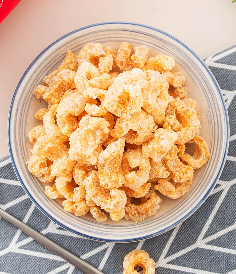 5折香脆猪皮即食生酮饮食小吃休闲零食猪肉炸猪皮50g烧烤味猪皮