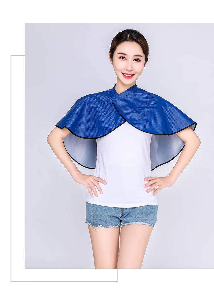 披肩烫染发廊理发店焗油染发披肩家用剪发水小围布半透明pvc厚料紫色