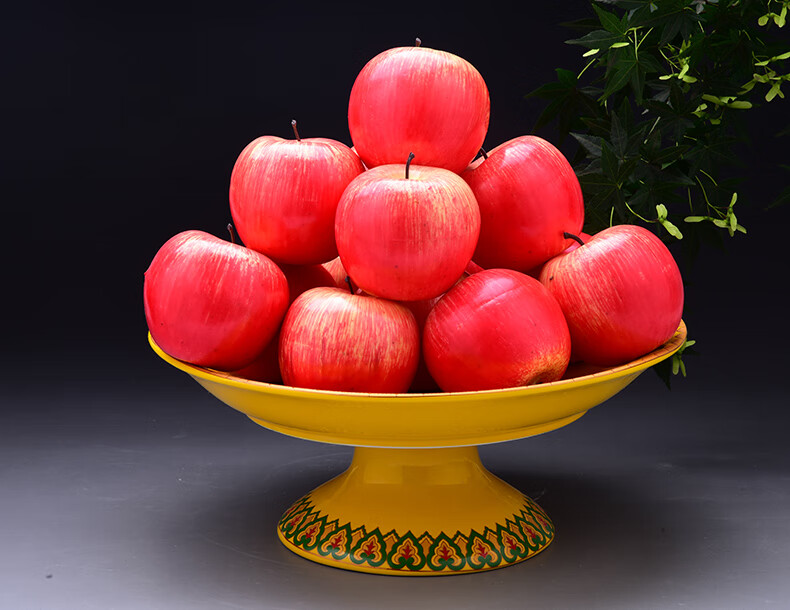 仿真水果佛前供果假水果苹果橙子桃子 仿真桃子4个 直径8cm