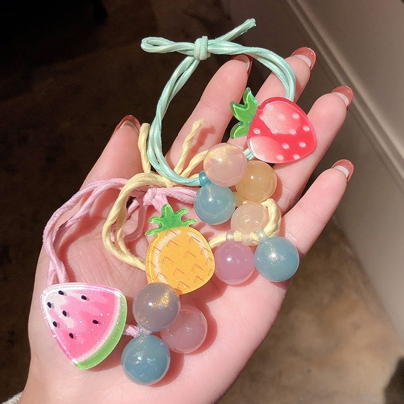 2020春夏新款水果头绳女网红ins森系扎头橡皮筋发绳发圈韩国发饰 2631