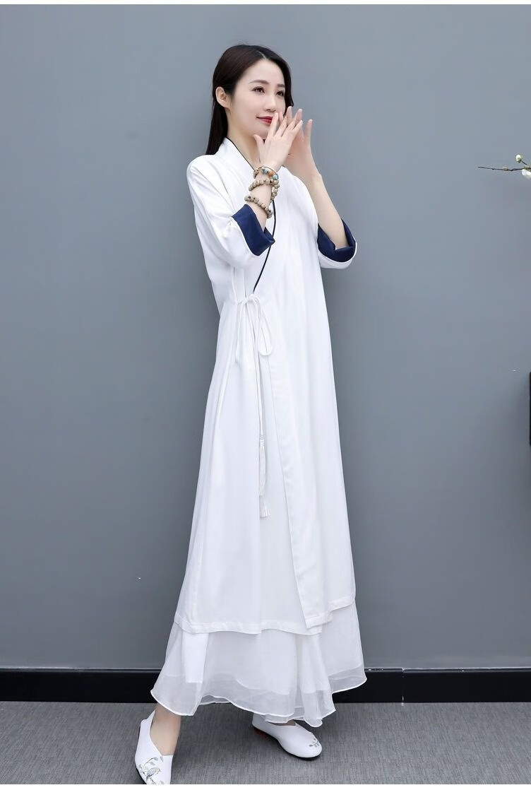 禅舞女人服装新款中国风文艺复古禅舞服茶道服女套装禅服秋装禅意茶服