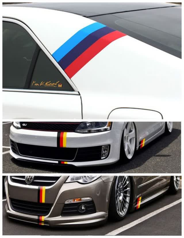 汽车装饰 车身装饰件 gisaev 汽车全车贴改装三色贴纸拉花宝马德国机