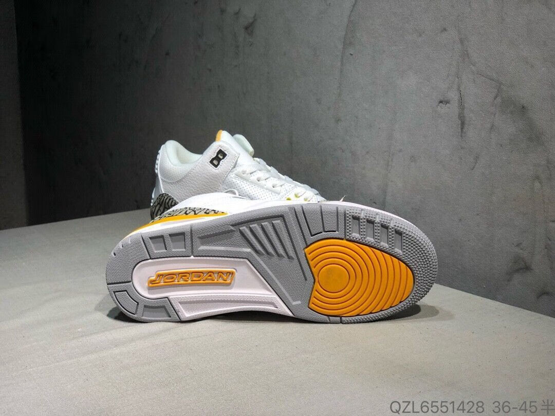 air aj3白橙小湖人 爆裂纹 篮球鞋运动鞋板鞋男鞋女鞋ck9246-108 白橙