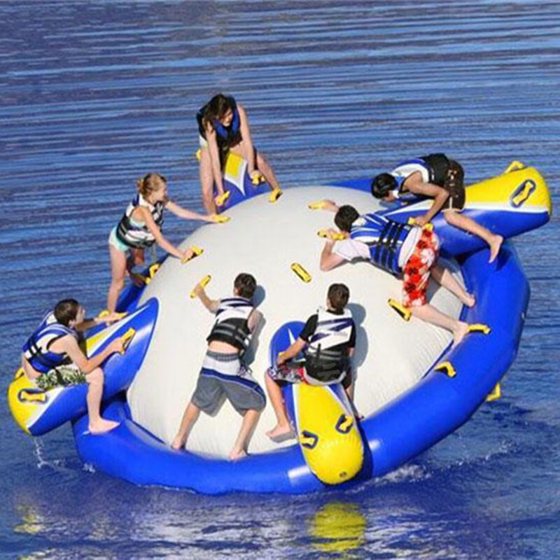 充气水上玩具水上滑梯蹦床香蕉船滚筒飞鱼跷跷板户外三角滑梯水上步行