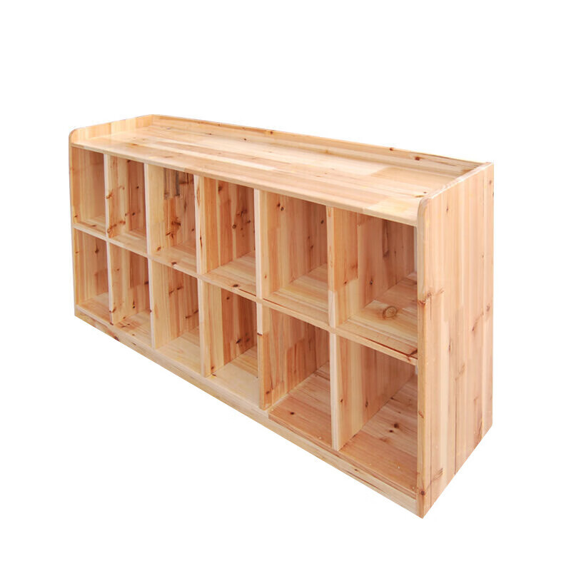 定制儿童玩具收纳柜整理柜储物架松木实木柜子幼儿园原木柜h款樟子松