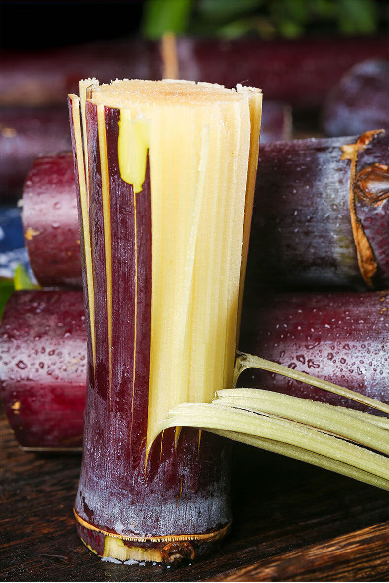 现砍广西黑皮甘蔗水果新鲜应季甜杆2510斤孕妇水果整箱批发甘蔗合箱10