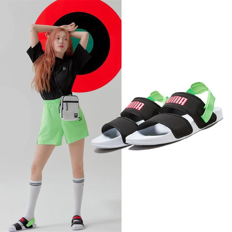puma彪马女鞋 2020夏季新款泫雅同款双绑带沙滩鞋运动鞋时尚舒适拖鞋