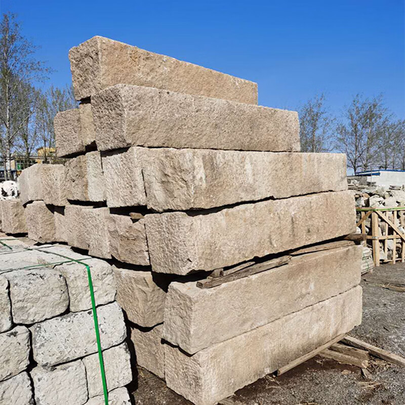 摆放架展台新升级款供应民间老石板旧石材古建铺路石庭院垒墙石青石块