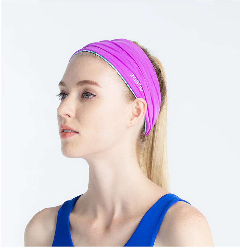 运动导汗带宽边发带女吸汗跑步护额保暖头带健身头巾止仿汗瑜伽头戴深