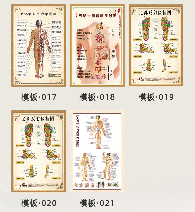 中医艾灸针灸人体穴位图人体经络穴位图大挂图经络图高清家用全身